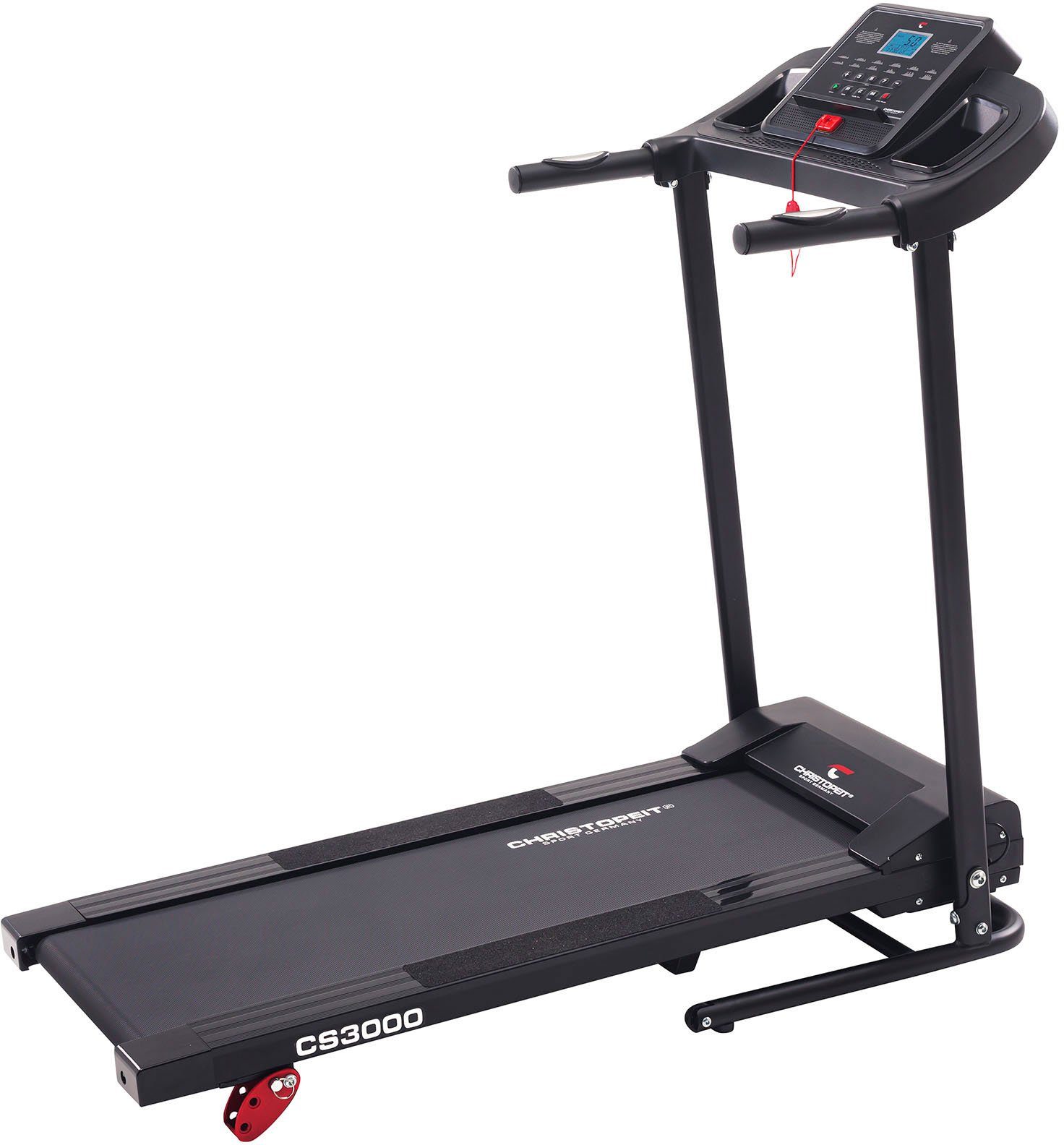 Christopeit Sport® Laufband CS 3000, mit integrierten Handpulssensoren und Soft-Drop-Klappsystem