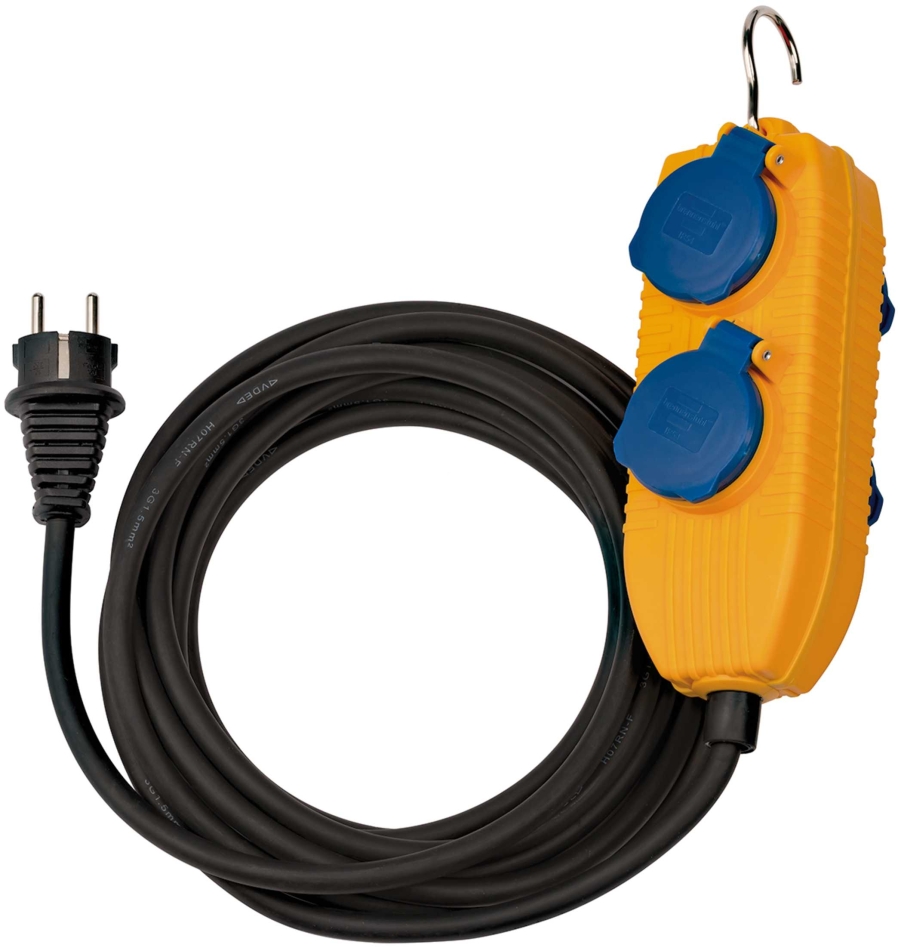 Brennenstuhl 1169200010 Gradbni kabel IP54 z vtičnico 5 m črne barve H07RN-F 3G1.5