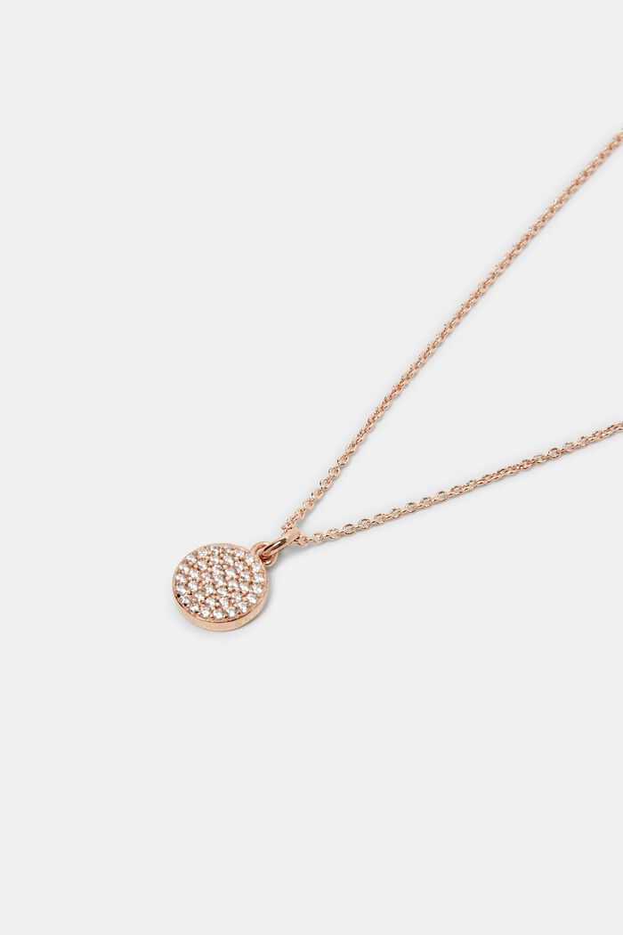 Kette mit Zirkonia-Anhänger, Sterling Silber