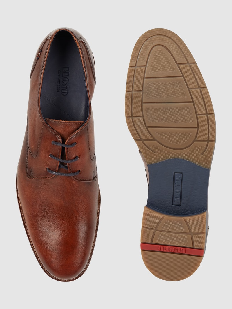 Derby aus Leder Modell 'Langston' in cognac