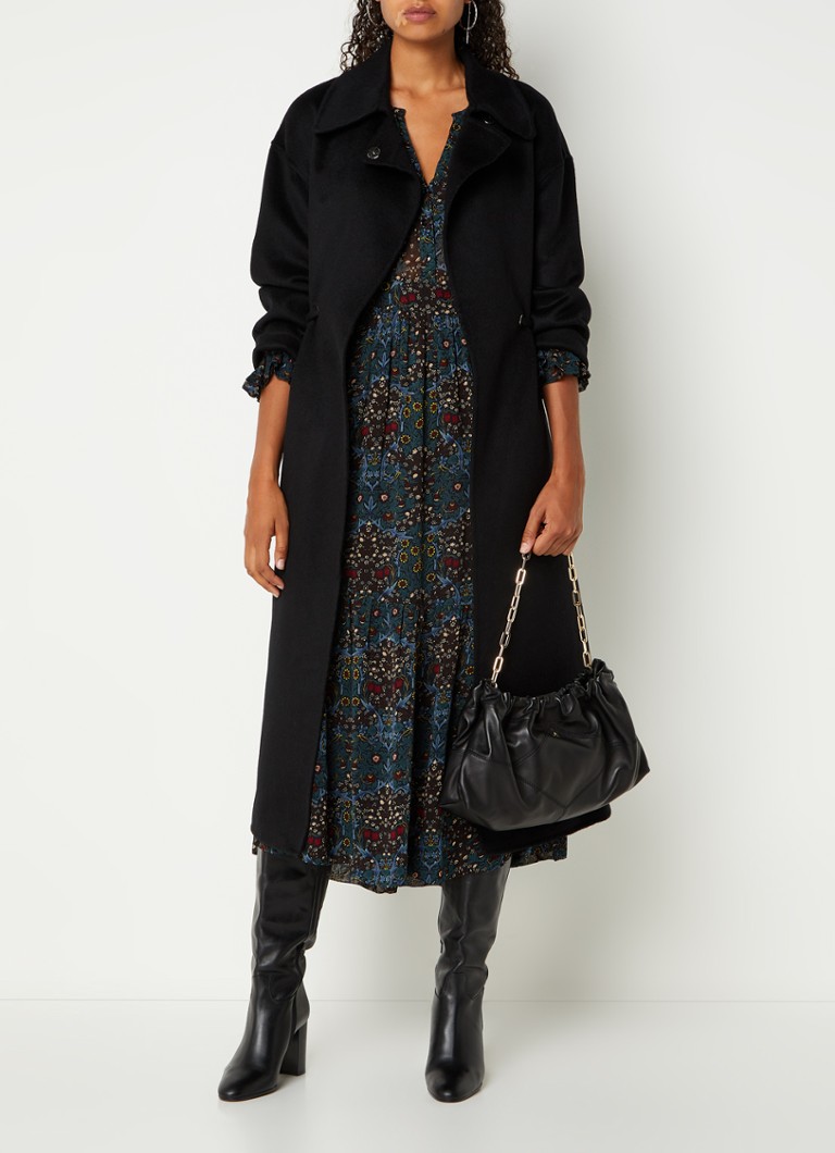 ba&sh Kate coat in wool blend with tie belt