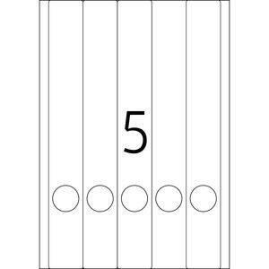 HERMA Ordneretiketten 4830 Weiß DIN A4 38 x 297 mm 25 Blatt à 5 Etiketten