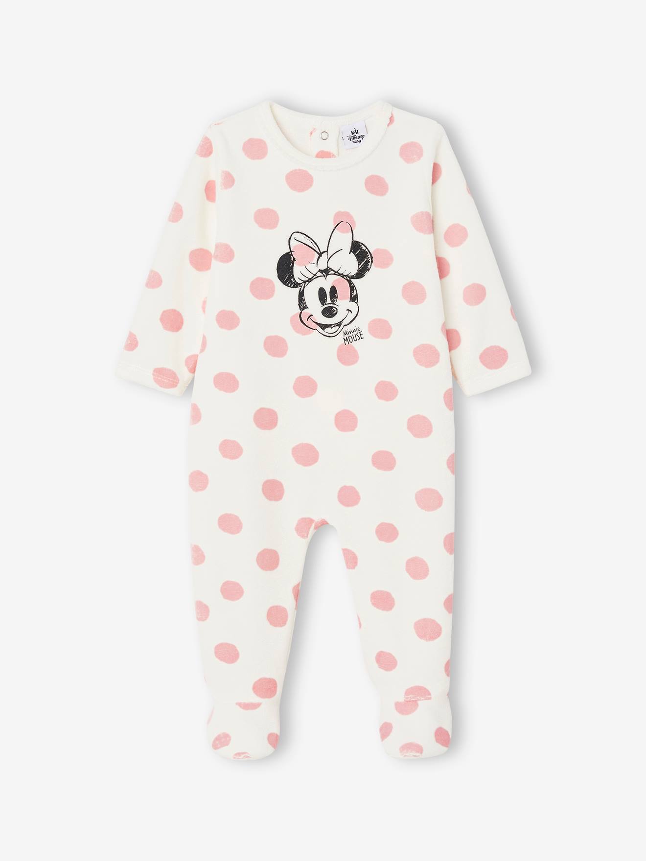 Minnie Baby Samt-Strampler Disney MINNIE MAUS - wollweiß