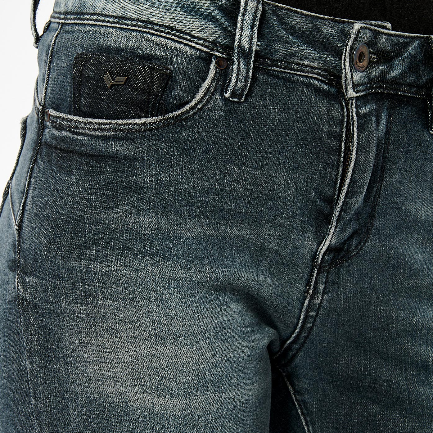 FLORE  Jean slim gris femme