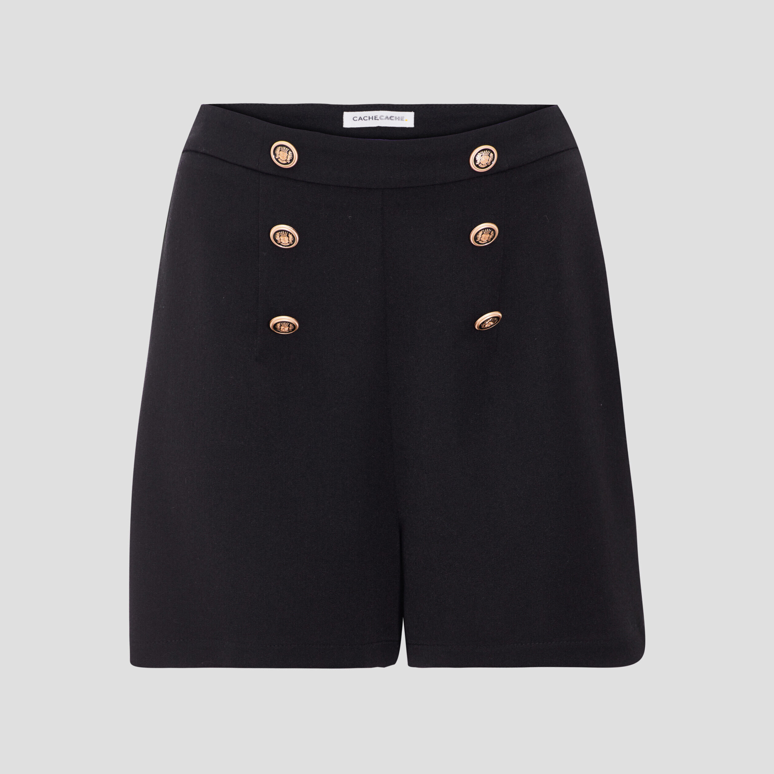 Short boutonné noir femme | Cache Cache