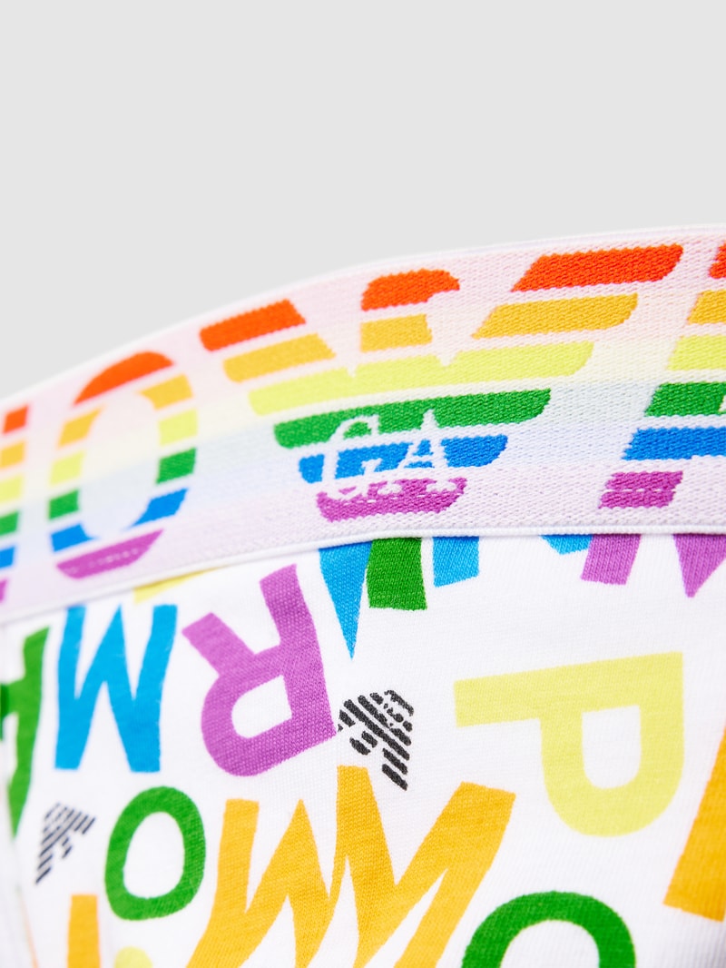 Jockstrap mit eingewebtem Logo Modell 'RAINBOW' in weiß