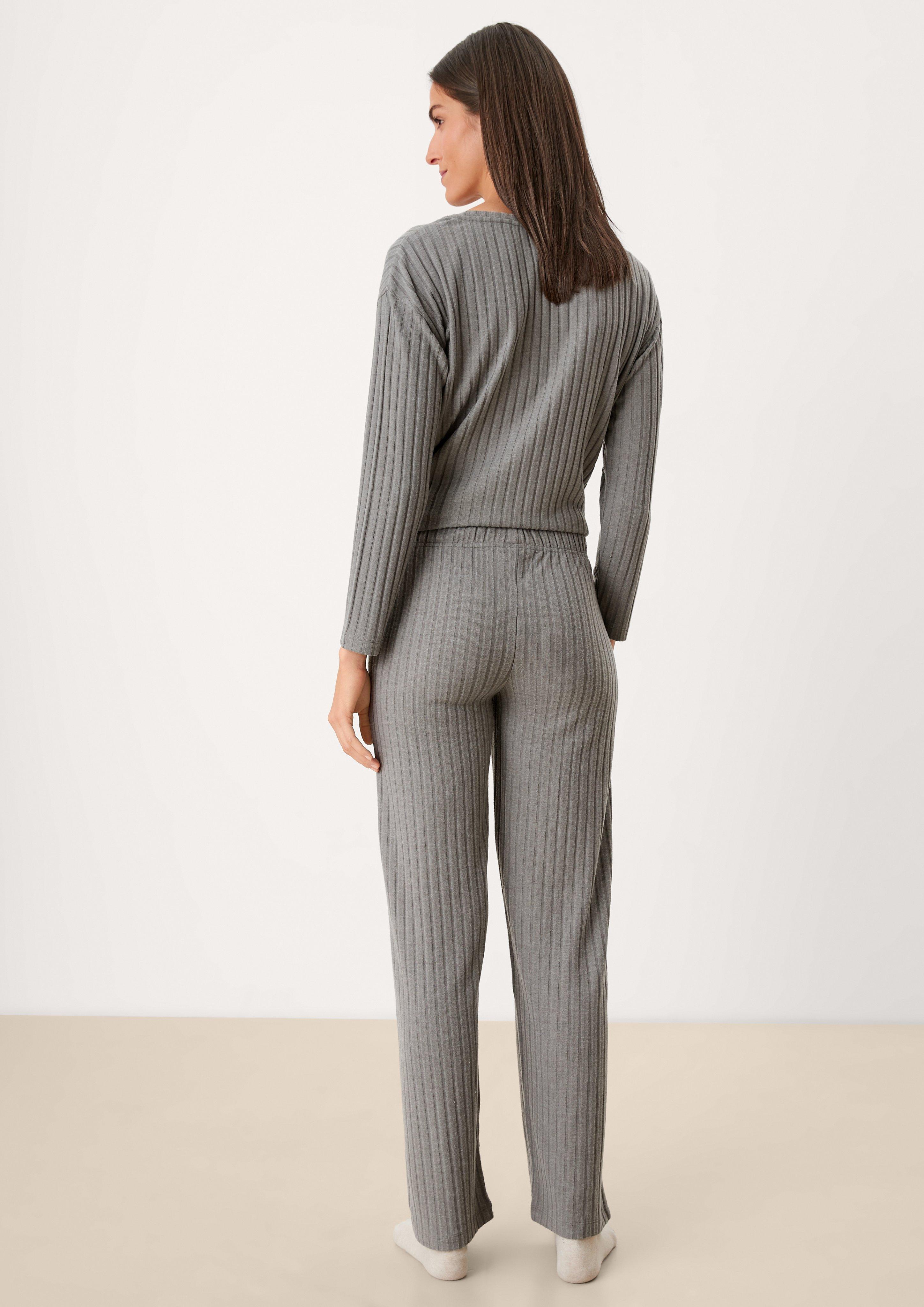Loungehose mit Rippstruktur  6006275-9100