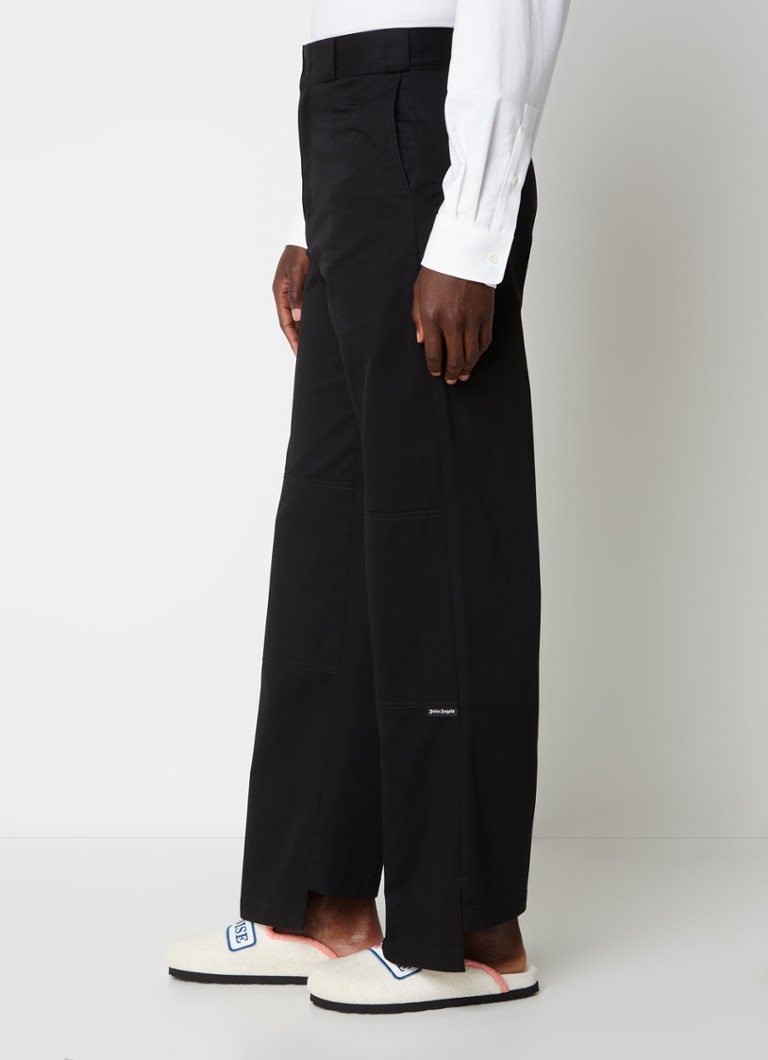 Pantaloni drepți Palm Angels, cu logo și buzunare laterale.