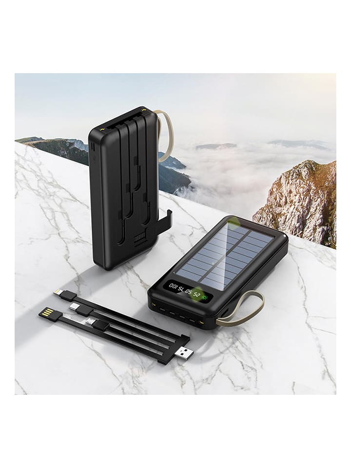 SWEET ACCESS Solar-Powerbank 30.000 mAh in Schwarz günstig kaufen onesize