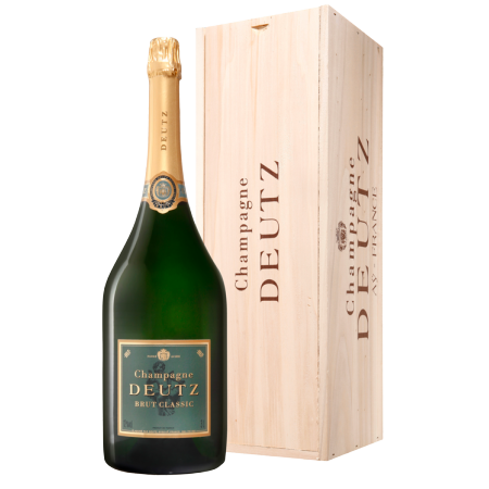 CHAMPAGNE DEUTZ - BRUT CLASSIC - JEROBOAM - CAISSE BOIS