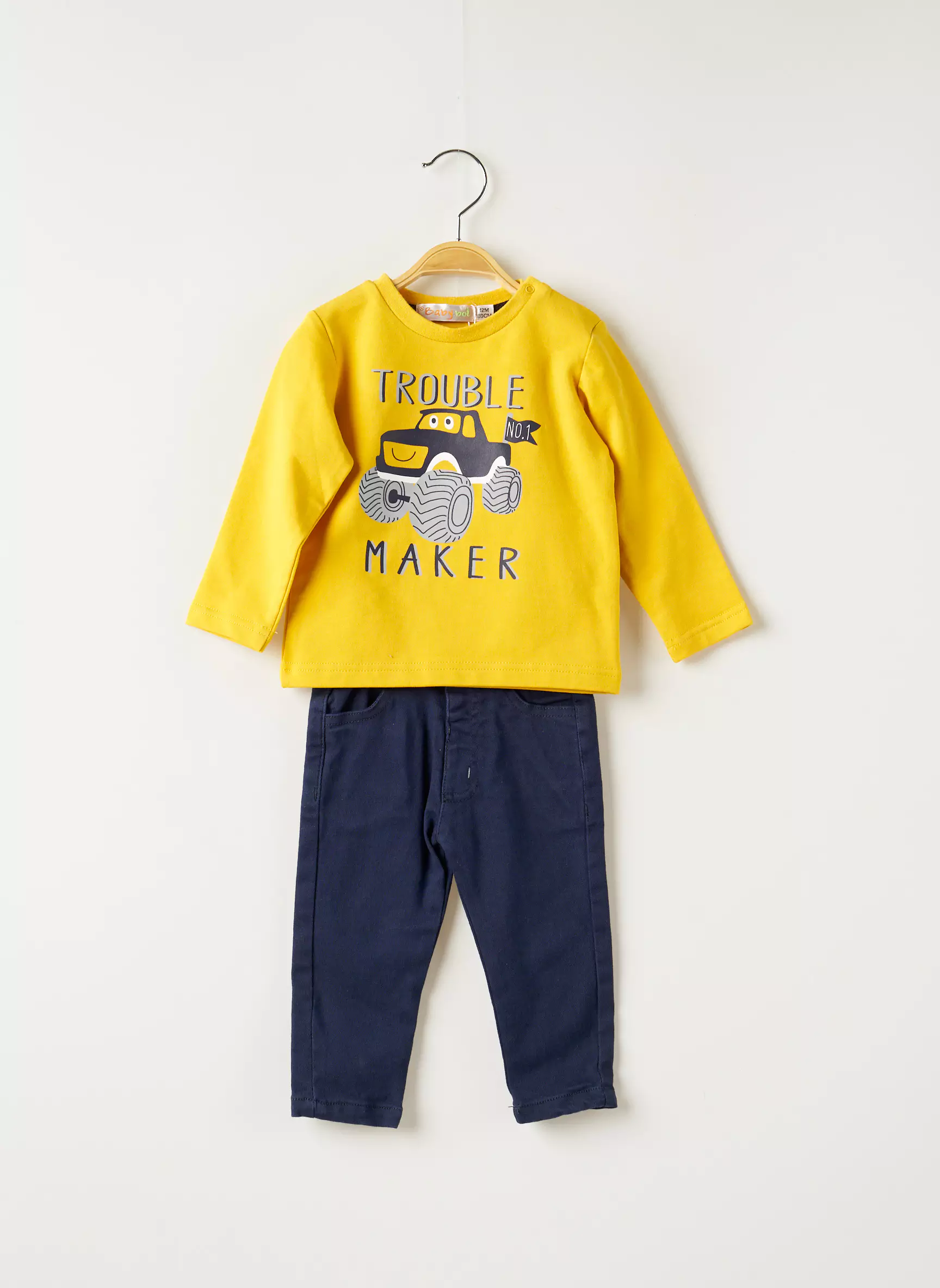 Baby Bol Ensembles Pantalon Garcon couleur jaune