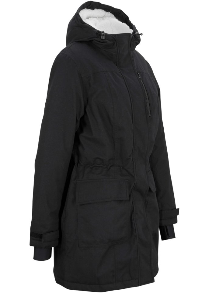 Funktions-Parka mit Teddyfleece und Kapuze