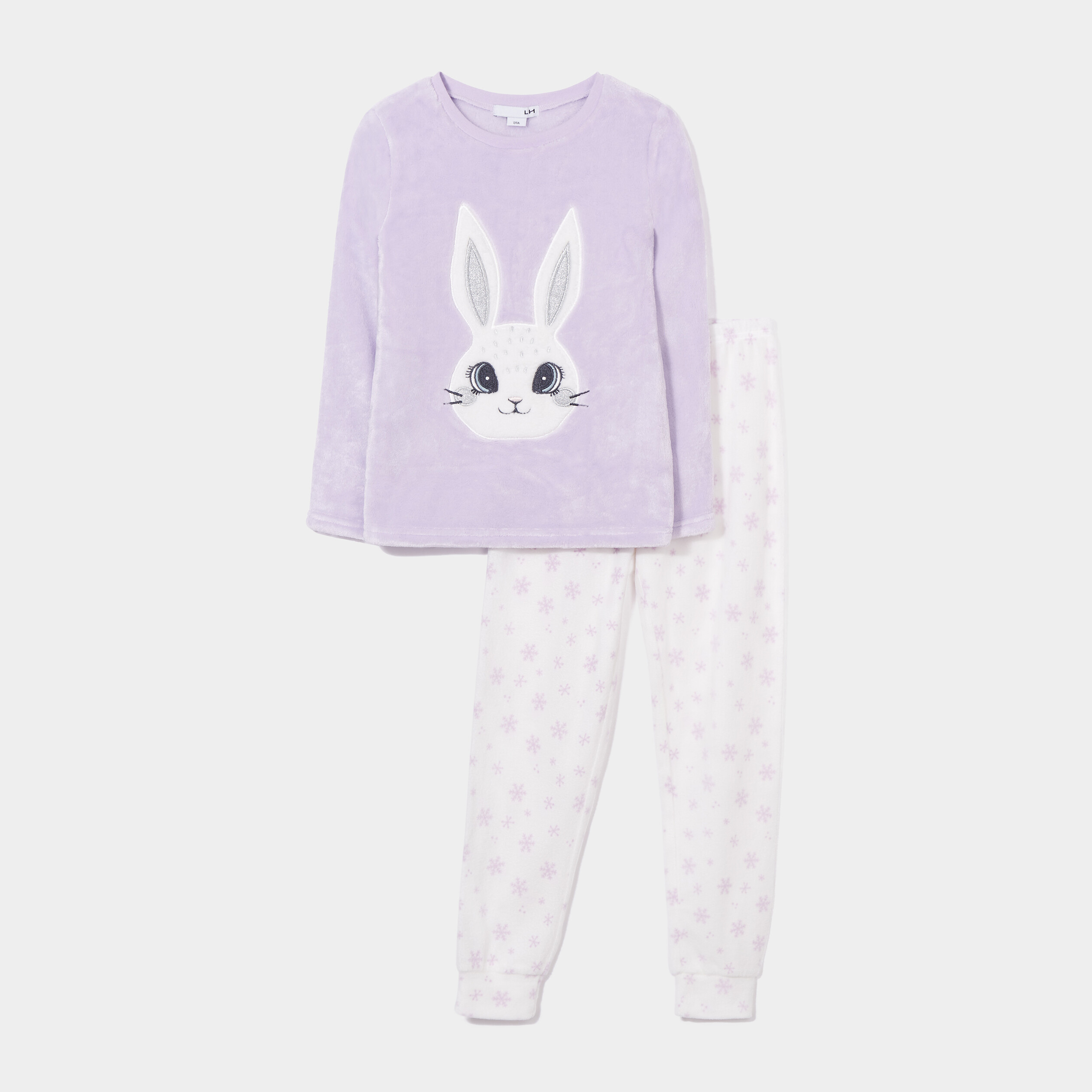 Ensemble pyjama pantalon pilou 2 pièces violet clair fille | La Halle