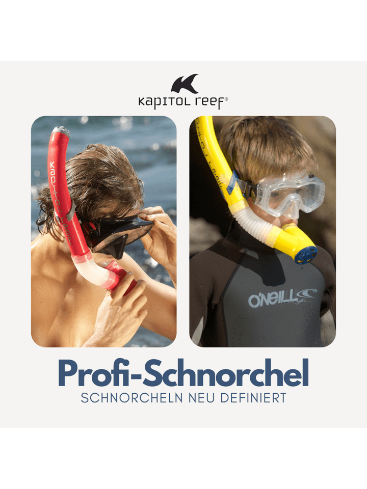 Kapitol Reef Schnorchel Ventilschnorchel Tauchen Kapitol Reef Profiqualität rot günstig kaufen onesize