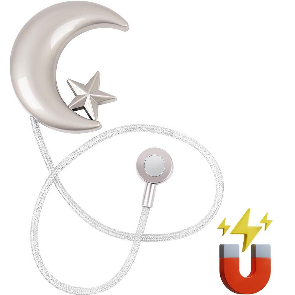 Raffhalter Magnetische Raffhalter Vorhang Mond Stern Gardinen Schlaufen 2 Stück, FELIXLEO