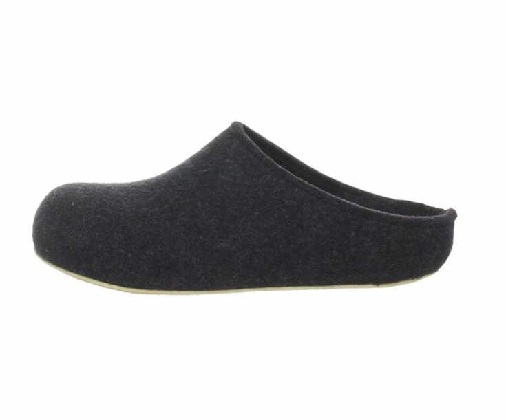 HAFLINGER Hausschuhe grau Michel-graphit Filz/Leder