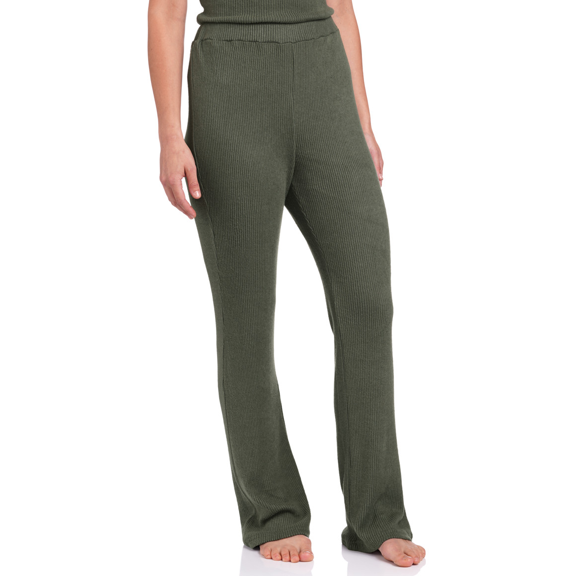 Damen Loungewear-Hose in gerippter Optik