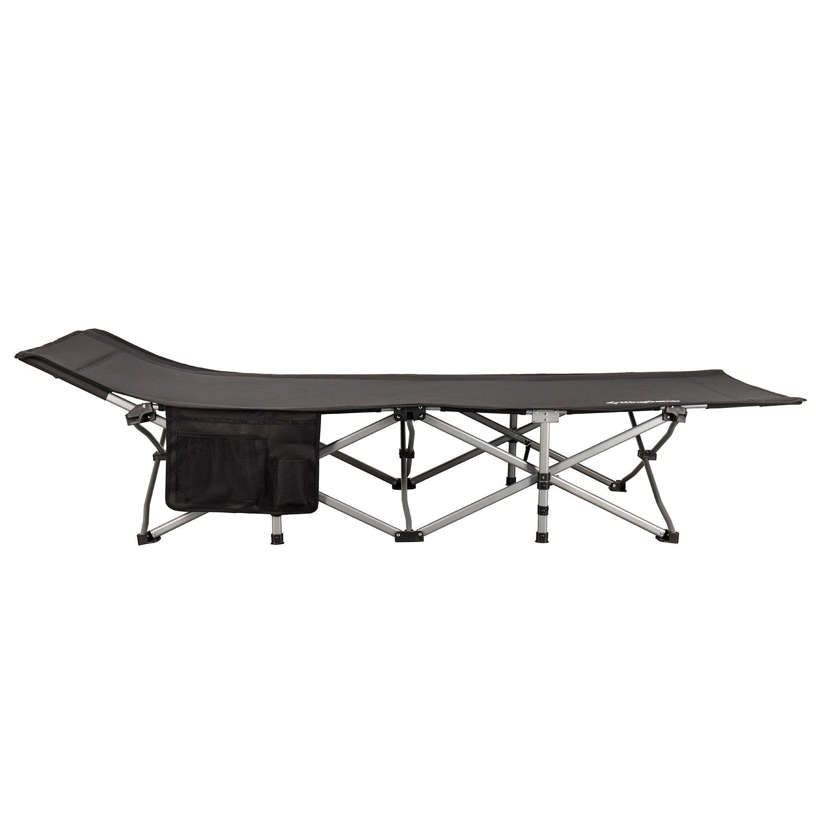 KingCamp Feldbett Feldbett XL Outdoor Camping Liege Gäste Klappbett Stahl 208x75cm 200kg