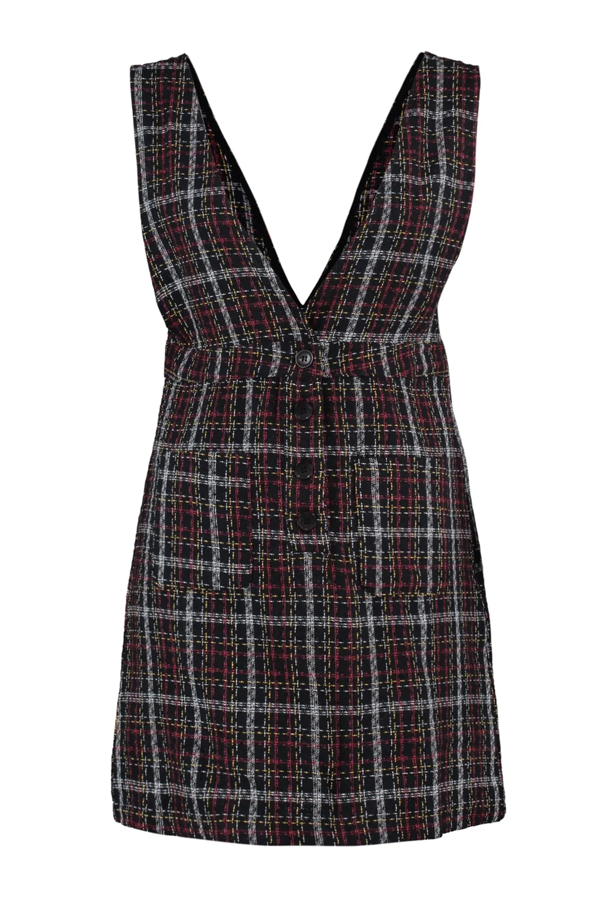 Trendyol Curve  Schwarzes Westenkleid aus Chenille TBBSS22EL00040