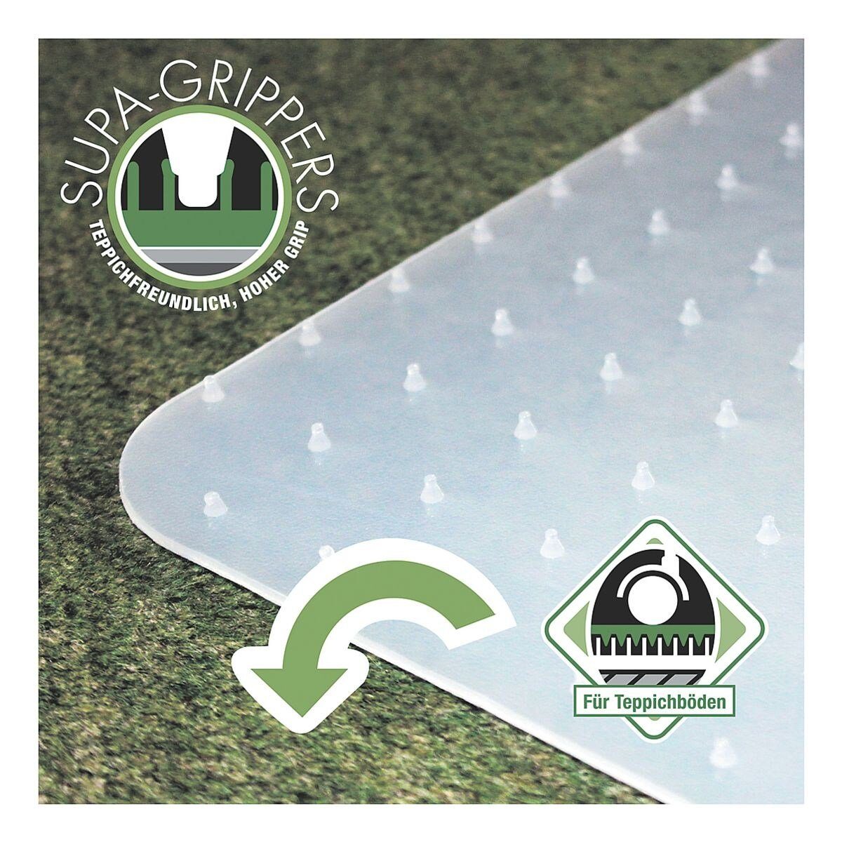 FLOORTEX Bodenschutzmatte Revolutionmat, rechteckig, für niederflorigen Teppichboden