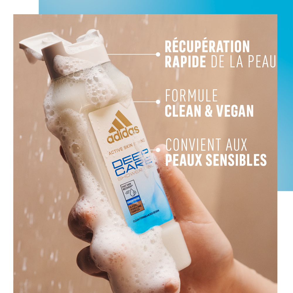 adidas Active Skin & Mind - Gel Douche Deep Care Mixte 250 ML Gel Douche