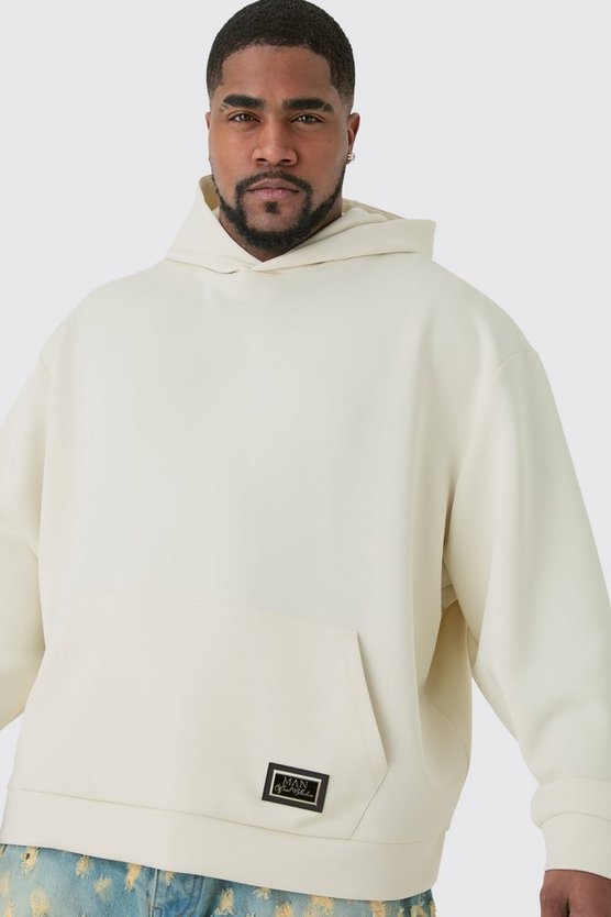 Plus kastiger Oversize Scuba Hoodie