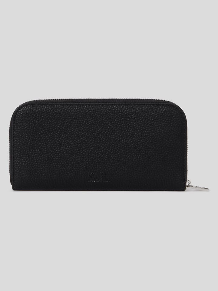 Karl Lagerfeld Leder-Geldbörse in Schwarz günstig kaufen onesize