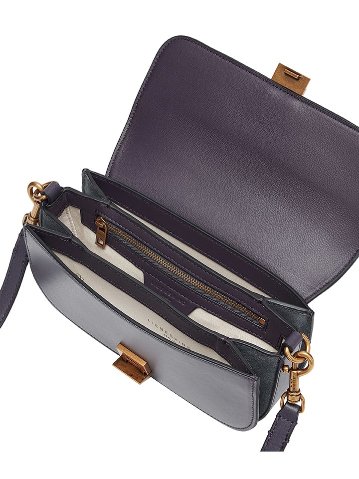 LIEBESKIND BERLIN Leder-Umhängetasche in Dunkelblau - (B)22 x (H)12,5 x (T)4 cm günstig kaufen onesize
