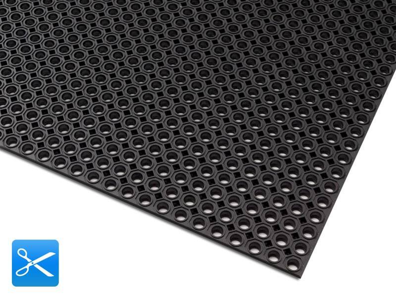 etm Ringgummimatte Octo-Roll Naturgummi Schwarz 750 x 1000 mm