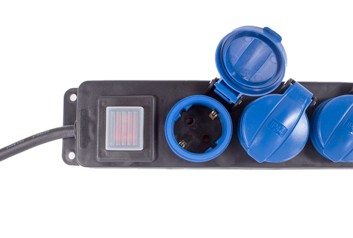 Schwabe 38619 Cutie de distribuție CEE pentru camping 230V/16A IP44 5 căi 3 poli H07RN-F 3G1.5 4.5m