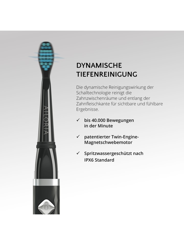 Ailoria FLASH TRAVEL USB-Schallzahnbürste in schwarz günstig kaufen onesize
