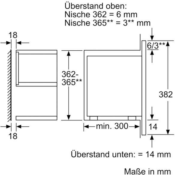 SIEMENS Einbau-Mikrowelle BF634RGS1, Mikrowelle, 21 l