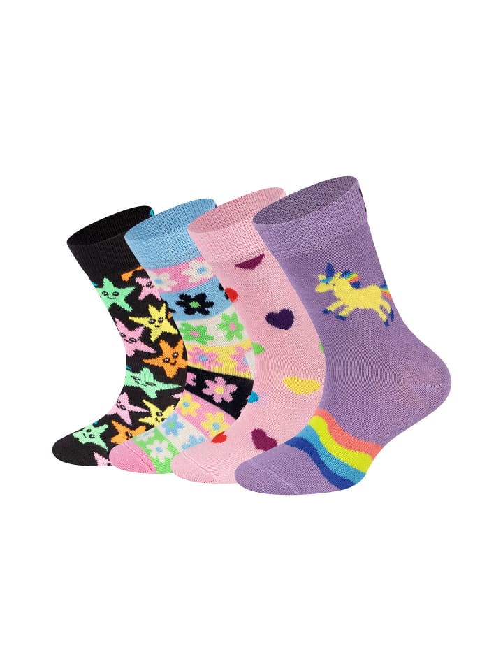 Happy Socks Socken Kids Rainbow-Heart-Starfish-Flower Socks in multi_coloured günstig kaufen