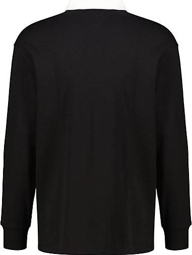 TOMMY-JEANS Herren Poloshirt TJM BADGE RUGBY Langarm
