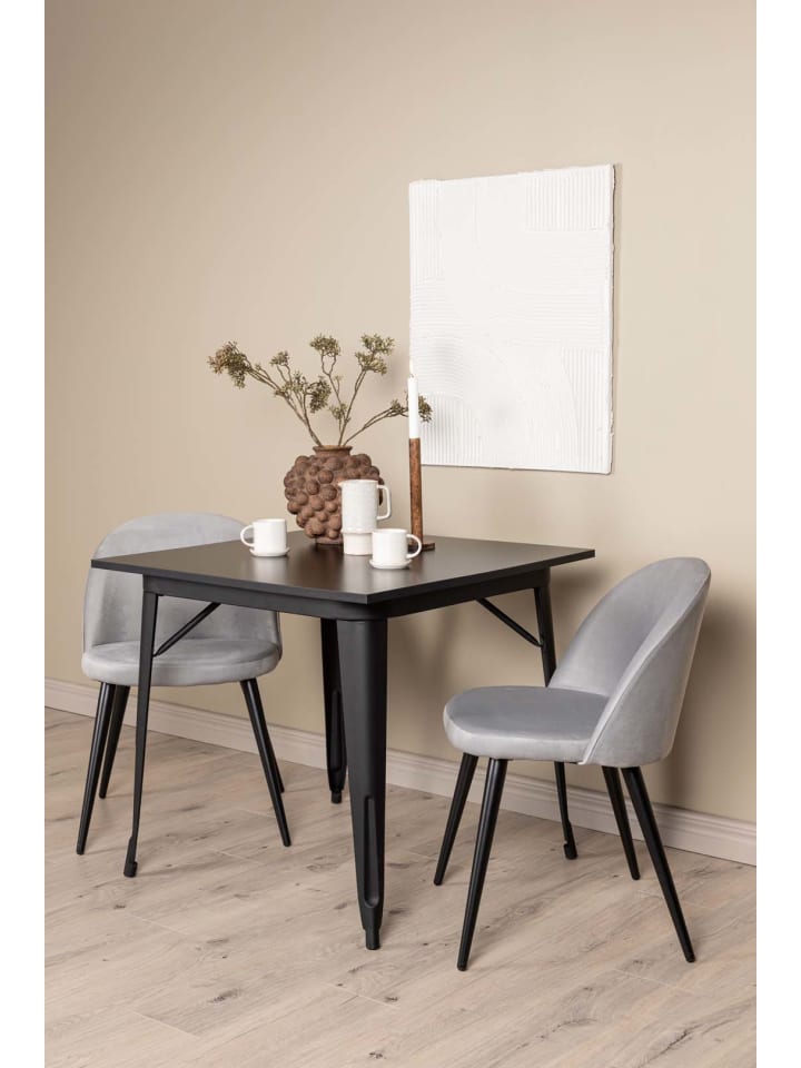ebuy24 Essgruppe Tempe 15 ( 3-teilig) Schwarz 80 x 80 cm günstig kaufen onesize
