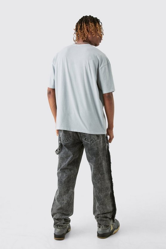 Tall graues Oversize T-Shirt mit Heart Breaker Print
