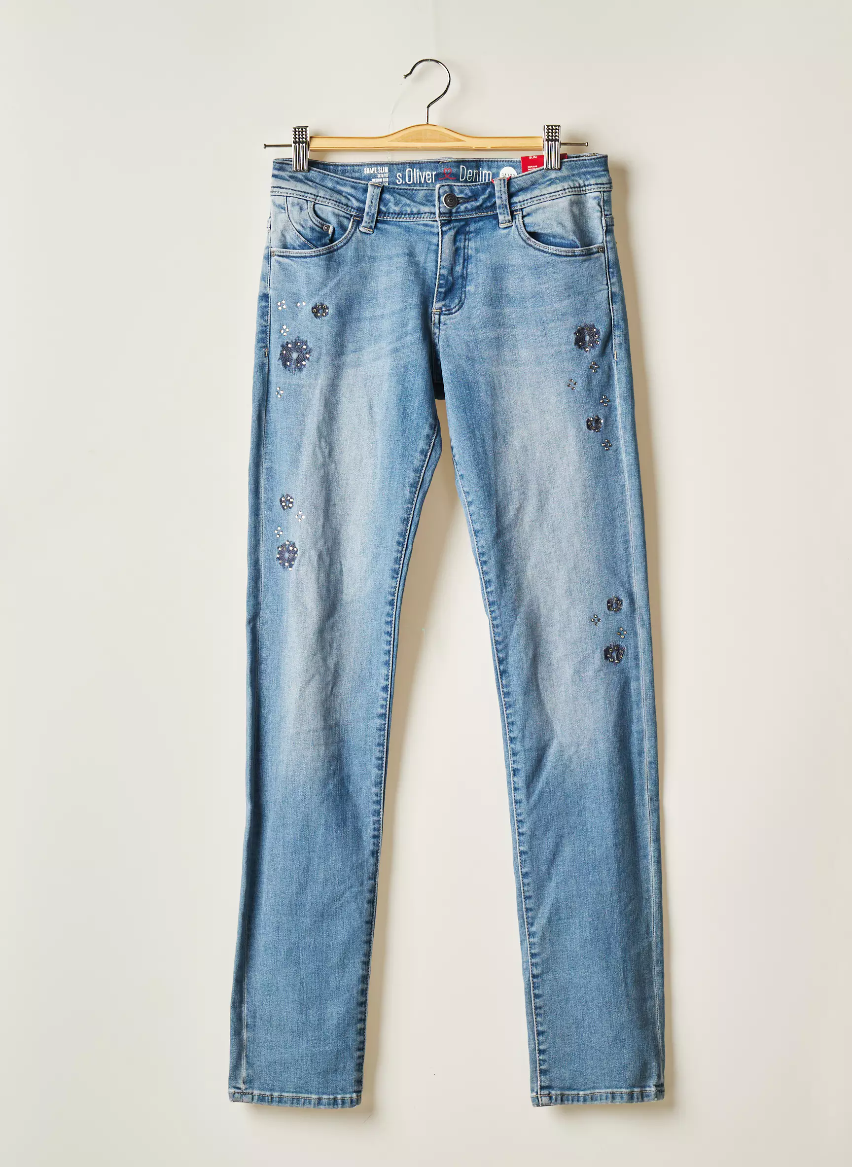 S Oliver Jeans Coupe Slim Femme couleur bleu