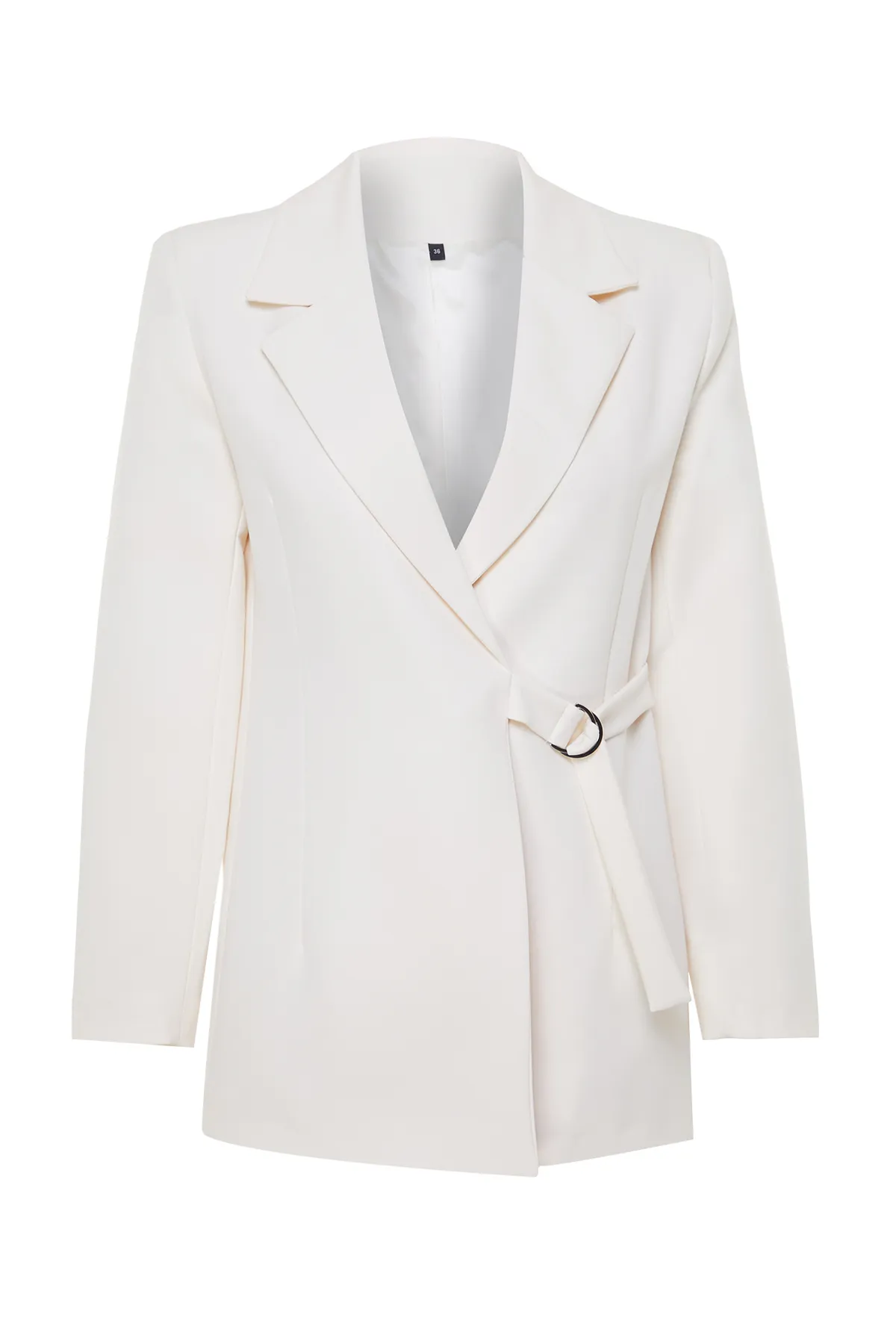 Trendyol Collection  Stone Woven Accessoire Detaillierte reguläre Blazerjacke TWOSS24BC00012