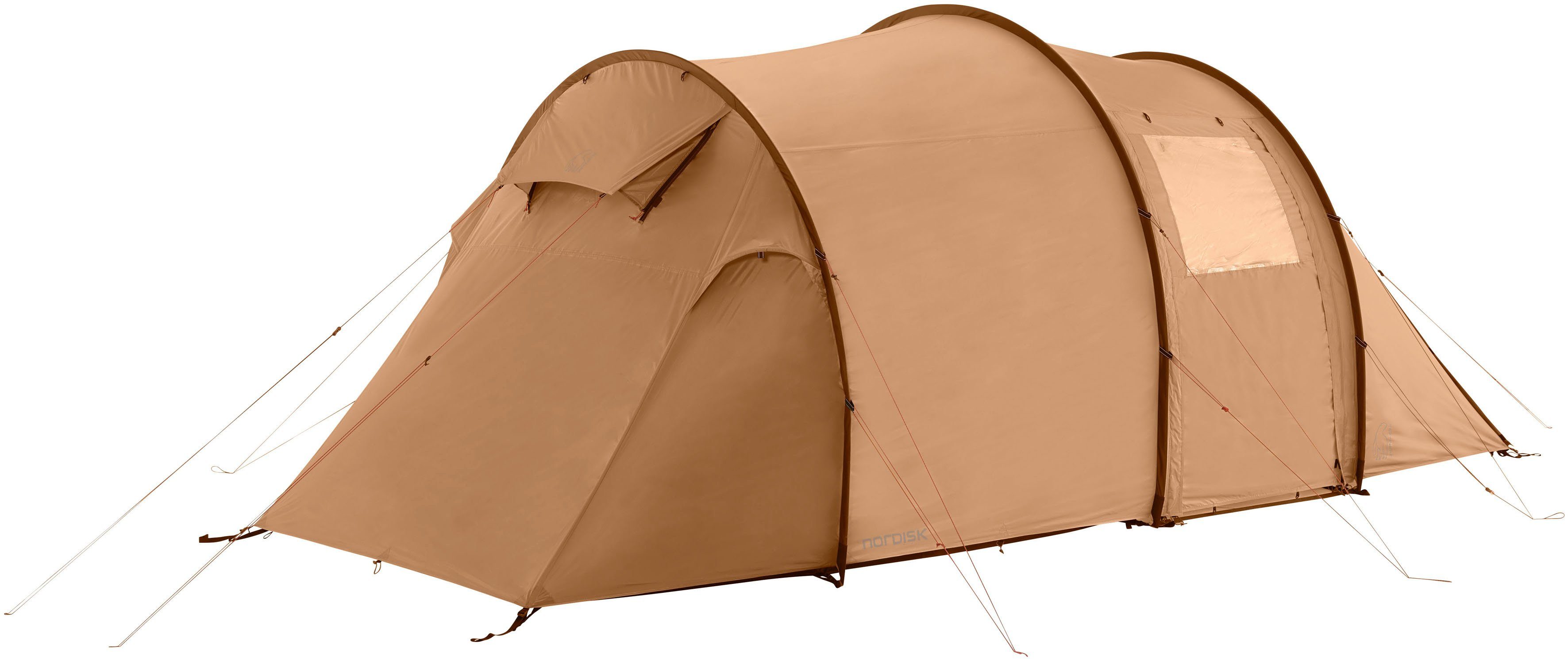Nordisk Gruppenzelt Reisa 4 PU Tent Cashew/Brown, Personen: 4 (Packung, 1 tlg)