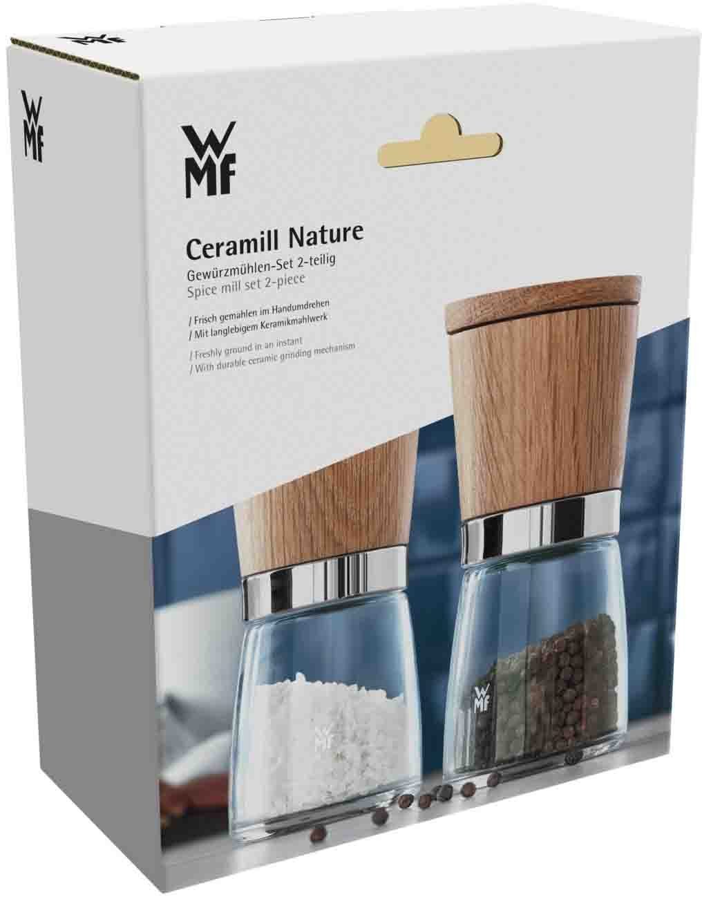 WMF Gewürzmühle Ceramill Nature manuell, (2 Stück), unbefüllt