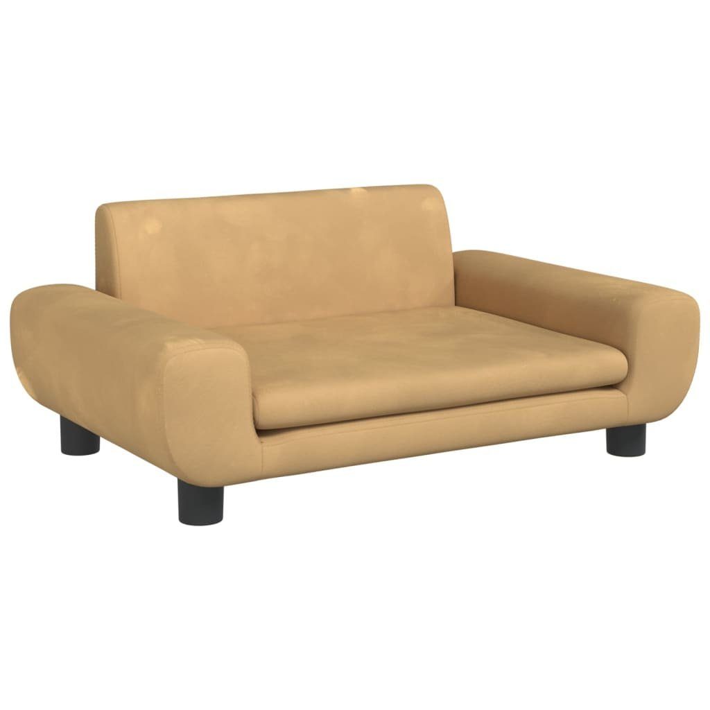 vidaXL Kindersofa Kindersofa Braun 70x45x33 cm Samt Kindercouch Kindermöbel Kinderzimmer