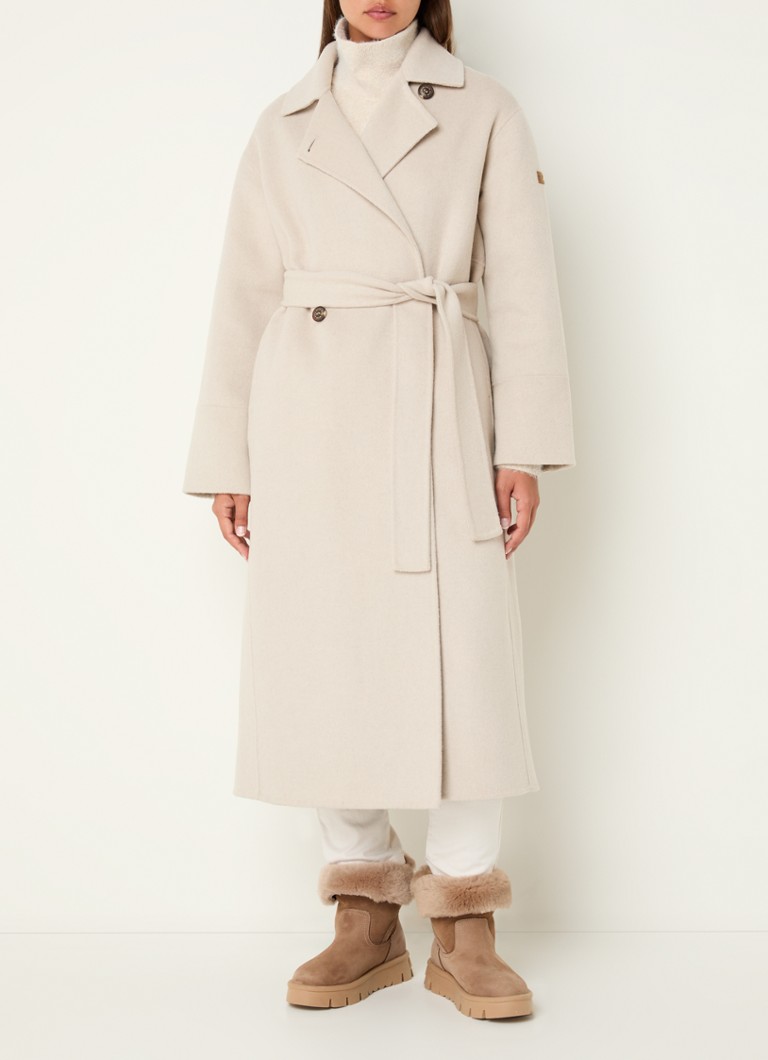 Moscow Fun coat in wool blend with bow belt