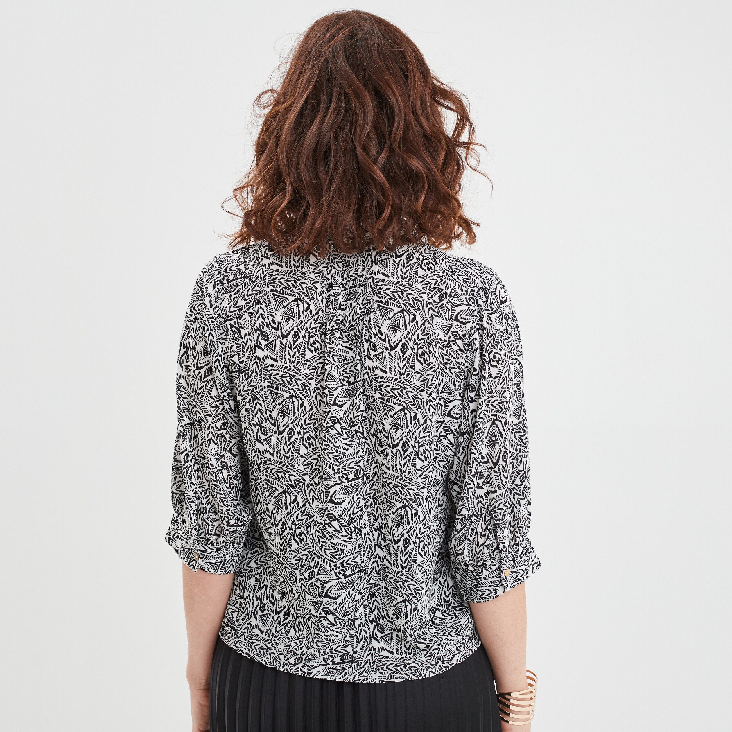 Chemise à manches 3 4 ecru femme | La Halle