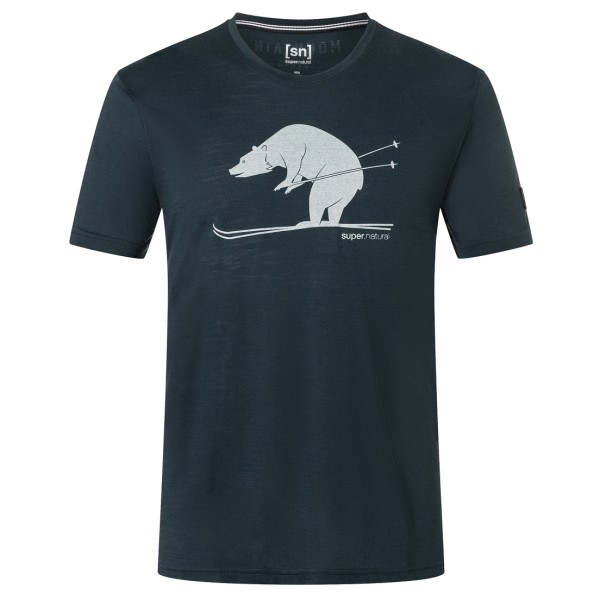 super.natural - Skiing Bear Tee - Merinoshirt
