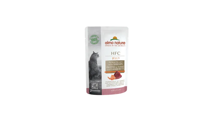 almo nature Katzennassfutter Cat Natural Jelly Thunfisch+Garnelen 55 g