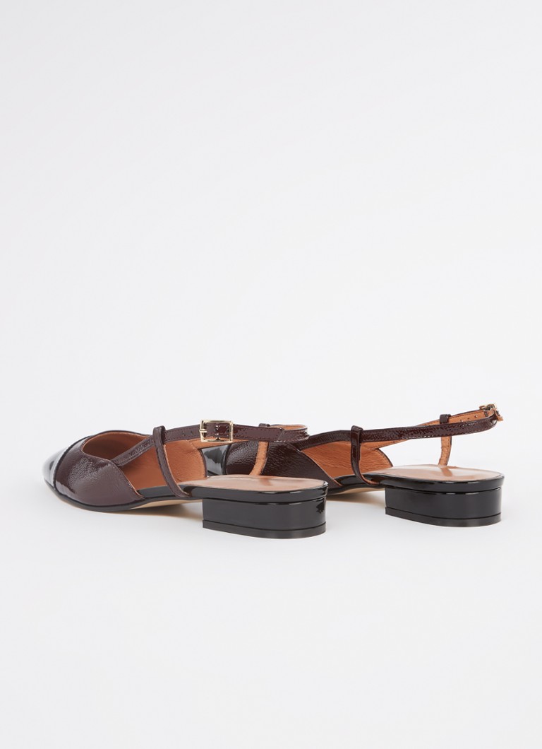 Jonak Dhapou calf leather slingback with patent finish
