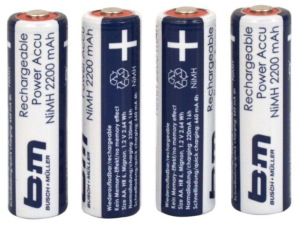 Busch + Müller Akku Mignon AA 2200mAh (4 Stück) kaufen | Bike-Discount