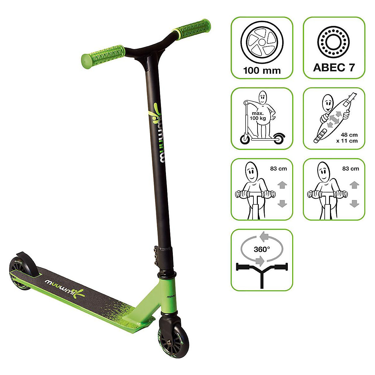 Stuntscooter Muuwmi grün SG