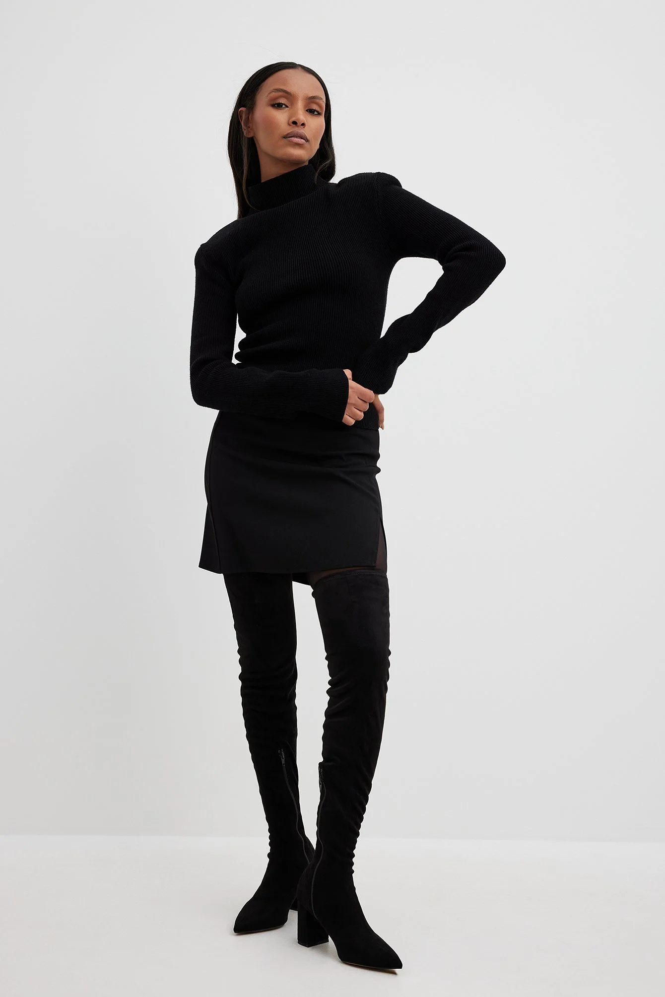 Overknee-Stiefel Aus Wildlederimitation