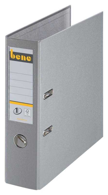 Bene No.1 Power Ordner DIN A4 80 mm Grau 2 Ringe 291400 PP ( Polypropylen) Hochformat